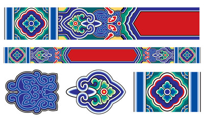 traditional chinese door beam decorative pattern