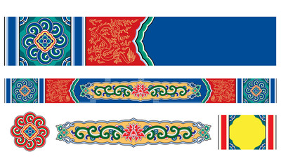 traditional chinese door beam decorative pattern