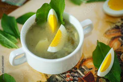 Naklejka na szybę sorrel soup