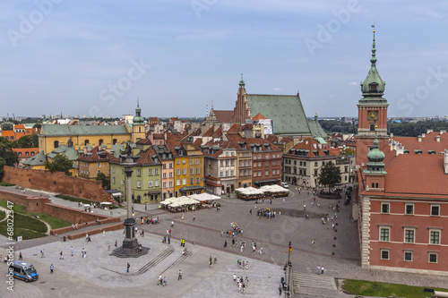 Naklejka samoprzylepna Warszawa, stare miasto