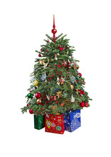 Christmas Tree With Ornaments. Isolated.