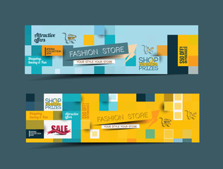 Canvas Print - Abstract Fashion Banner Template For Advertising