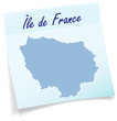 Ile-de-France als Notizzettel