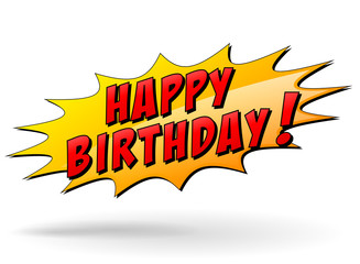 Wall Mural - Vector happy birthday icon