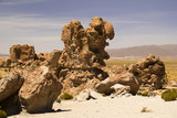 Fototapeta  - Stones at Uyuni desert