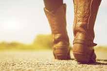 Female With Cowboy Boots