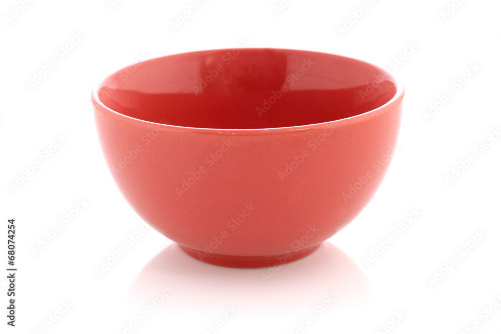 Red bowl - obrazy, fototapety, plakaty 