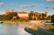 Vistula River before Wawel Royal Castle in Krakow
