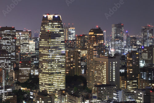 Obraz w ramie Tokyo cityscape at night