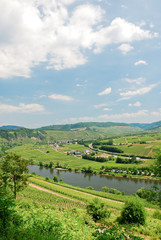 Sticker - view of Moselle valley and Mosel river