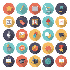 Wall Mural - Flat design icons for business and finance