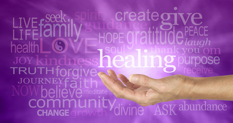 Canvas Print - high resonance healing words
