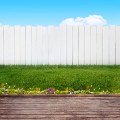 Wall Mural - backyard in summer