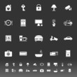 © nalinratphi - General home stay icons on gray background