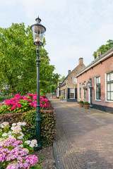 Sticker - Old street with historic houses in a Dutch village