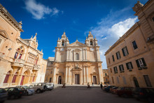 The St. Paul's Cathedral In Mdina