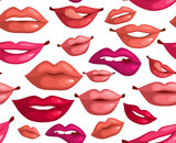 Fototapeta Pokój dzieciecy - Seamless lips