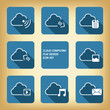 Cloud computing application concept with icons
