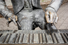 Detail Of The Pianist Statue