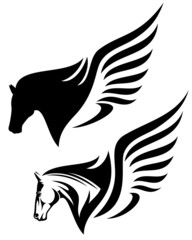 Wall Mural - pegasus profile head design