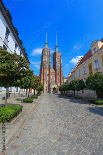 Obraz w ramie Wrocław | Ostrów Tumski