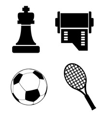 Sticker - Sports et loisirs en 4 icônes