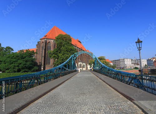 Naklejka - mata magnetyczna na lodówkę Wrocław - Ostrów Tumski