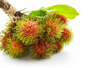 Fresh sweet rambutan,tropical fruit in Thailand