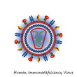 © moonnoon - HIV virus particle structure