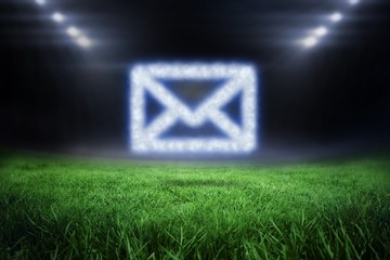 Poster - Composite image of cloud in shape of envelope