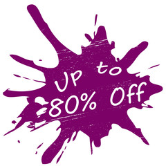 Sticker - Up to eighty percent off