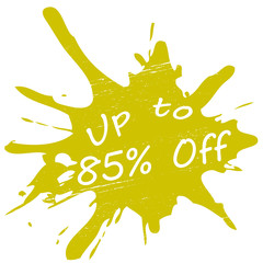 Sticker - Up to eighty five percent off