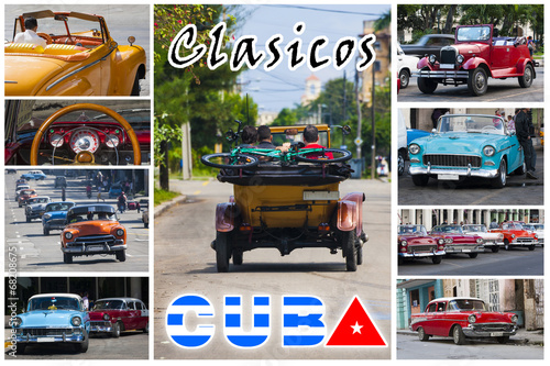 Naklejka na drzwi clasicos cuba