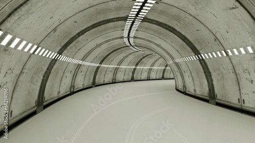 Obraz na płótnie canvas dwuczęściowy "dyptyk" Futurystyczny tunel wewnętrzny