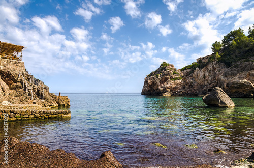 Naklejka samoprzylepna Plaża Cala deia