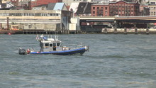 NYPD Surveillance Boat On East River