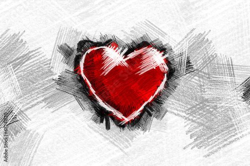 Naklejka dekoracyjna Heart pancil 13