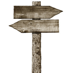 wooden signpost