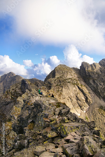 Obraz na płótnie canvas czteroczęściowy "tetraptyk" Piękny widok na tatry, kościelec, poland