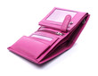 Pink wallet isolated on white