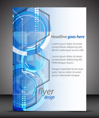 Wall Mural - business a4 booklet cover with technological pattern