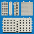 Buildings set with block houses