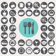 Meal and food icons set. Illustration eps10