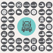 Truck icons set. Illustration eps10