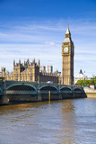 Fototapeta Londyn - London, Big Ben and houses of parliament
