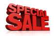 3D red text special sale