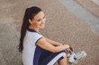 © elina_lava - Young woman on roller skates