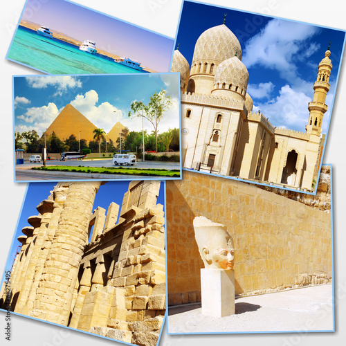 Plakat na zamówienie Collage of beautiful Egypt . Africa.