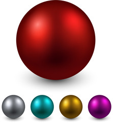 Wall Mural - set of color balls.