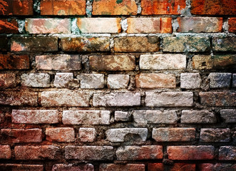 Poster - grunge brick wall